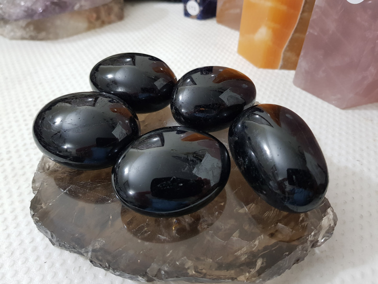 Black Tourmaline Crystal Palmstone