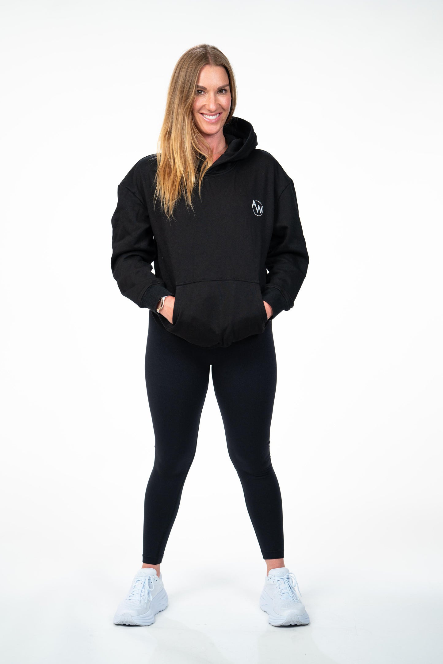 Unisex Arctic Wolf Graphic Hoodie - Black