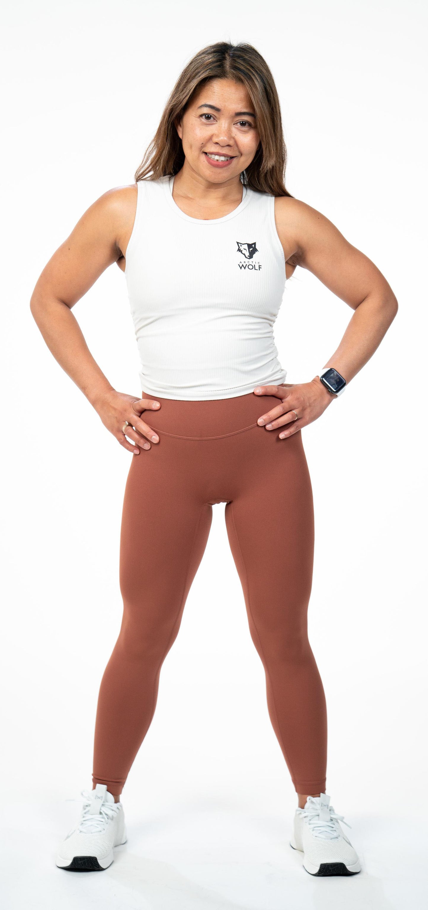 Arctic Wolf Essential Seamless Leggings - Brown