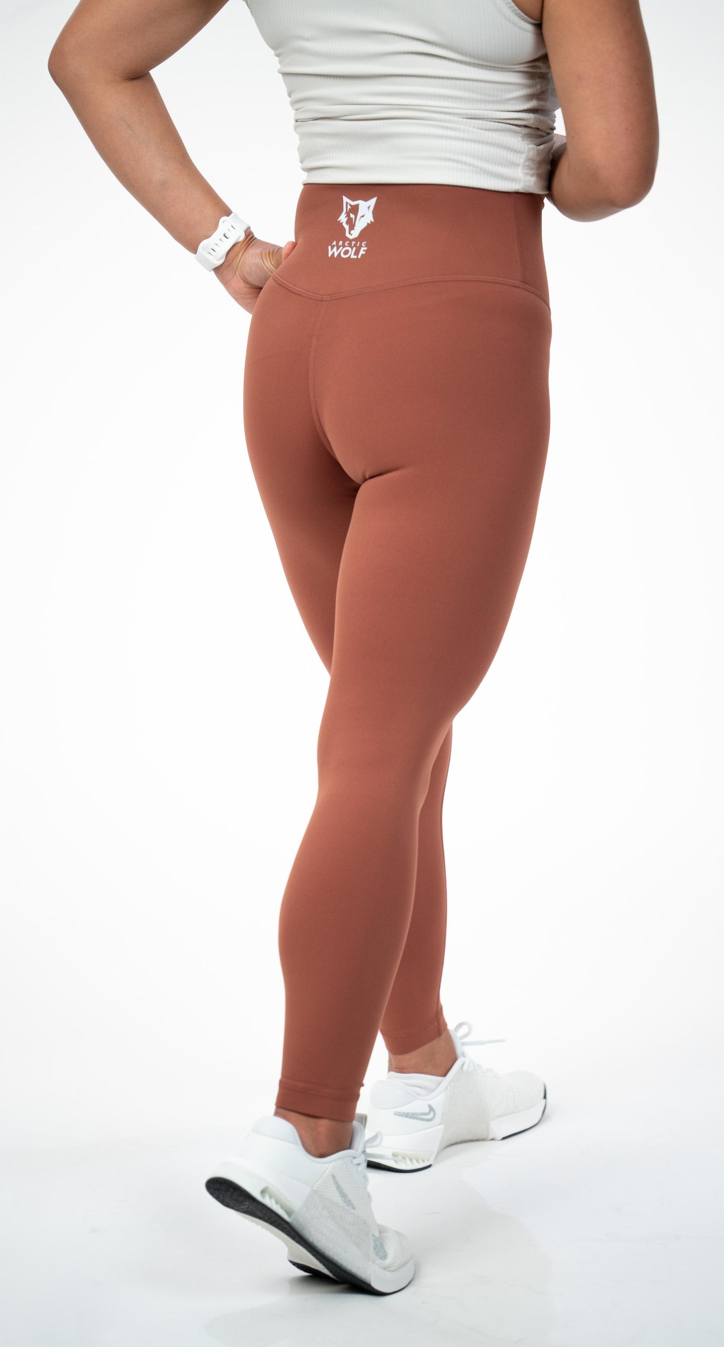 Arctic Wolf Essential Seamless Leggings - Brown