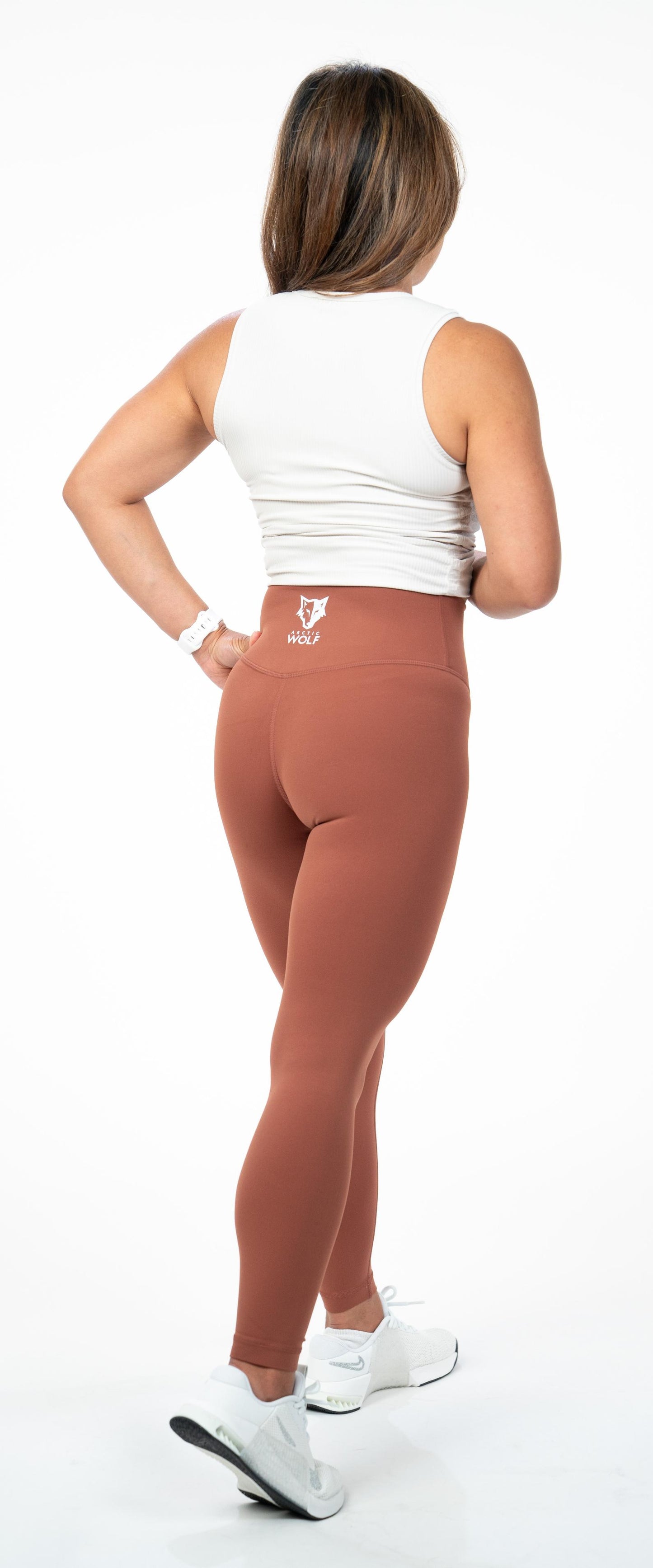 Arctic Wolf Essential Seamless Leggings - Brown