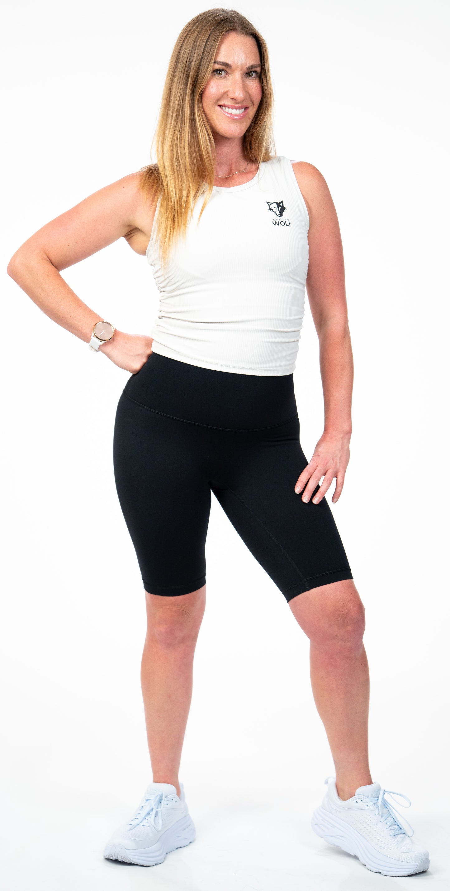 Arctic Wolf Essential Seamless Knee Length Shorts - Black