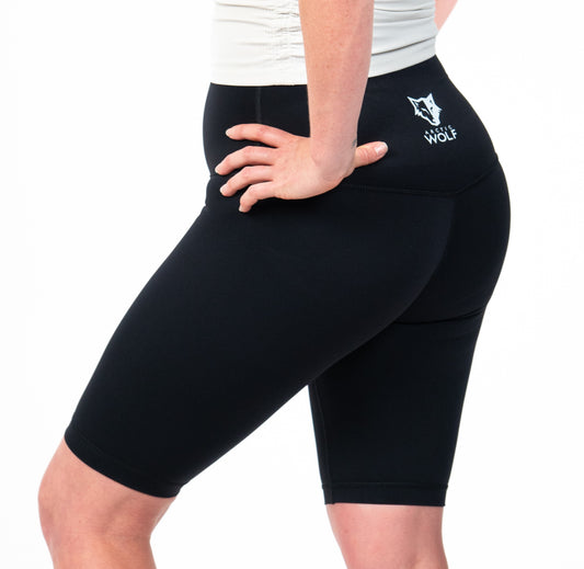 Arctic Wolf Essential Seamless Knee Length Shorts - Black