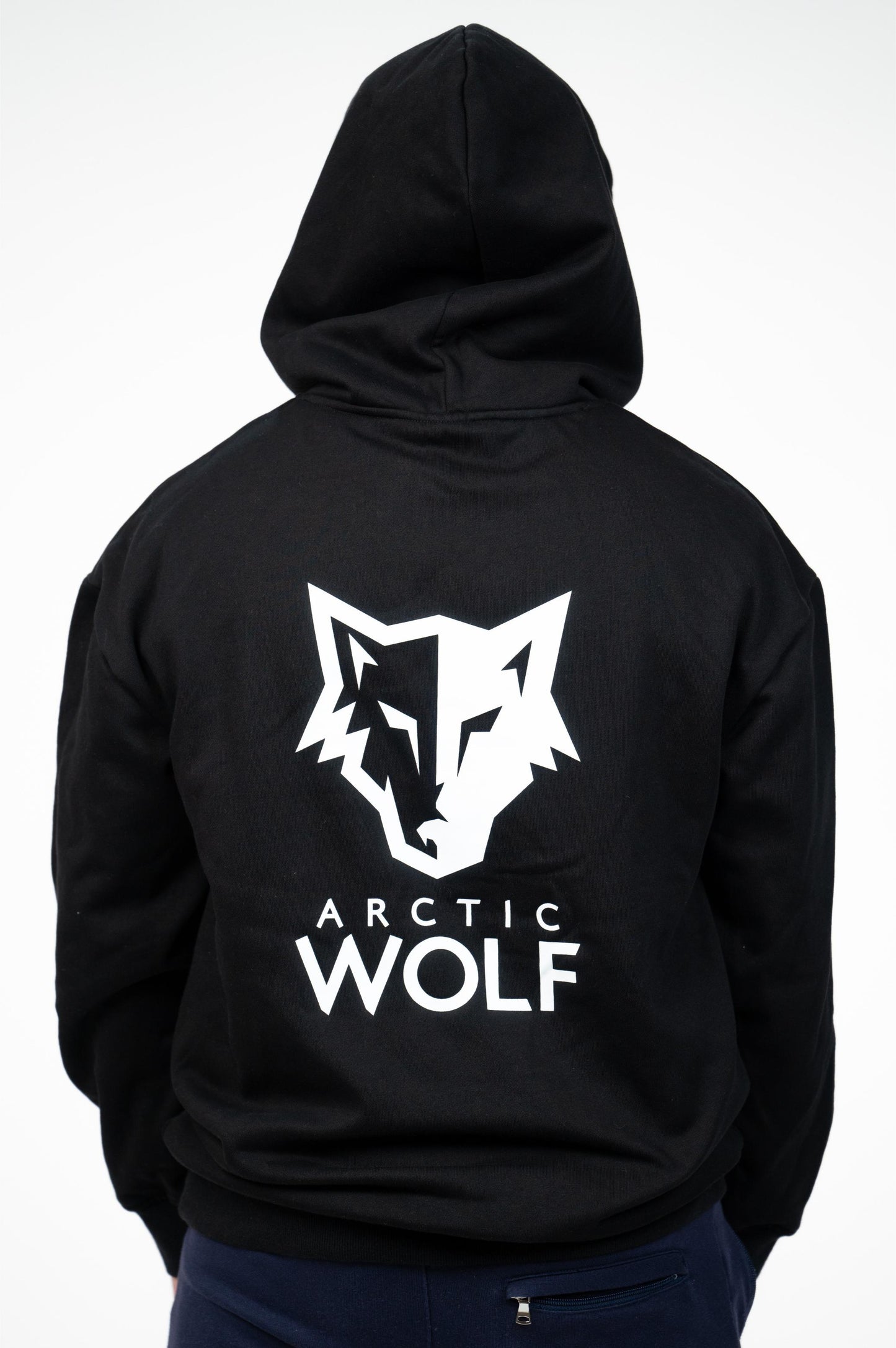 Unisex Arctic Wolf Graphic Hoodie - Black