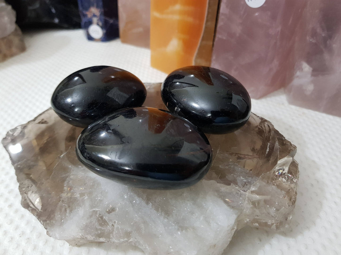 Black Tourmaline Crystal Palmstone