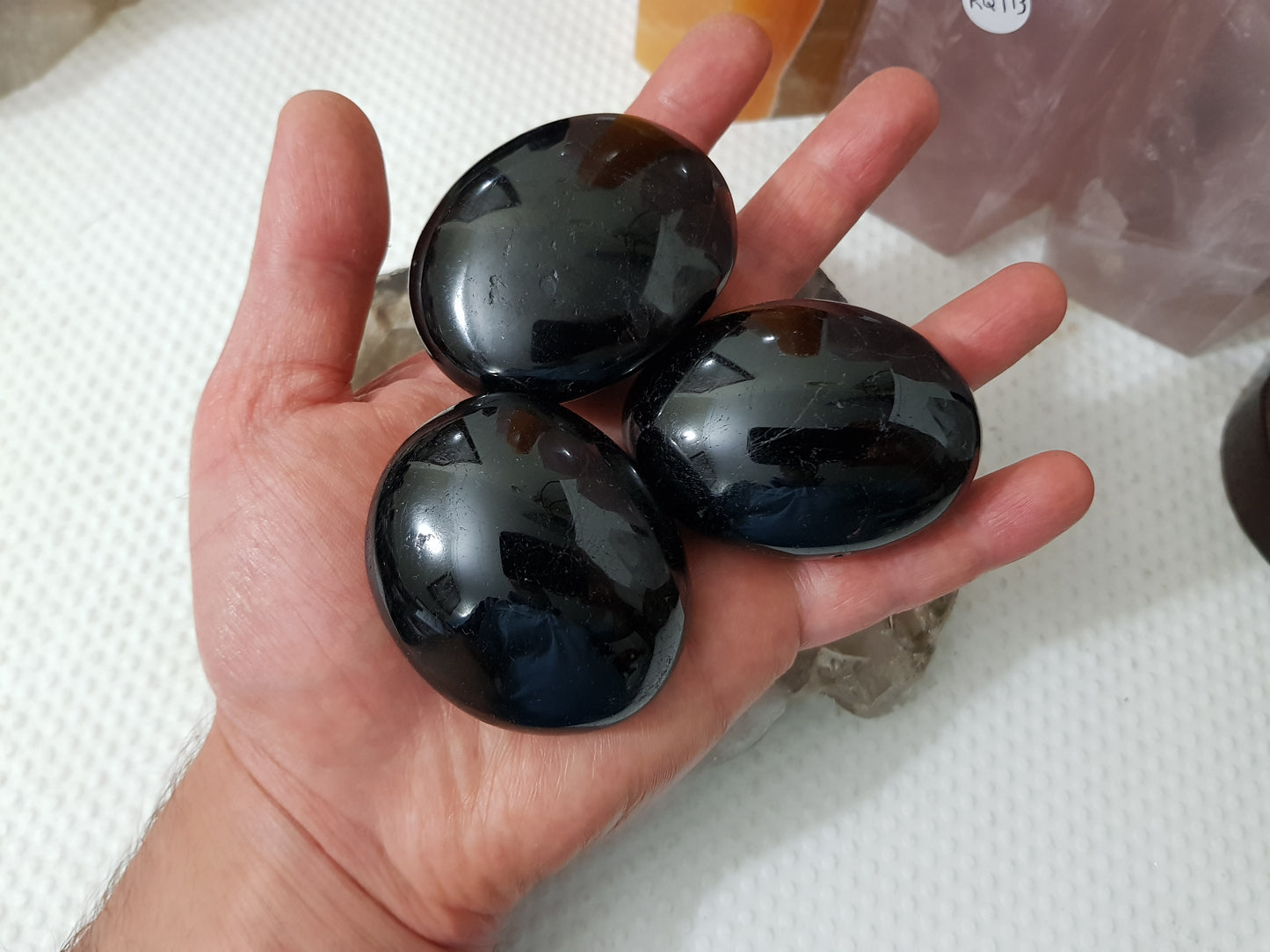 Black Tourmaline Crystal Palmstone