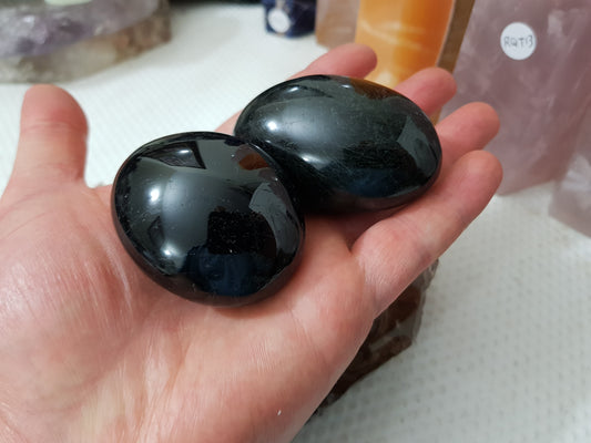 Black Tourmaline Crystal Palmstone