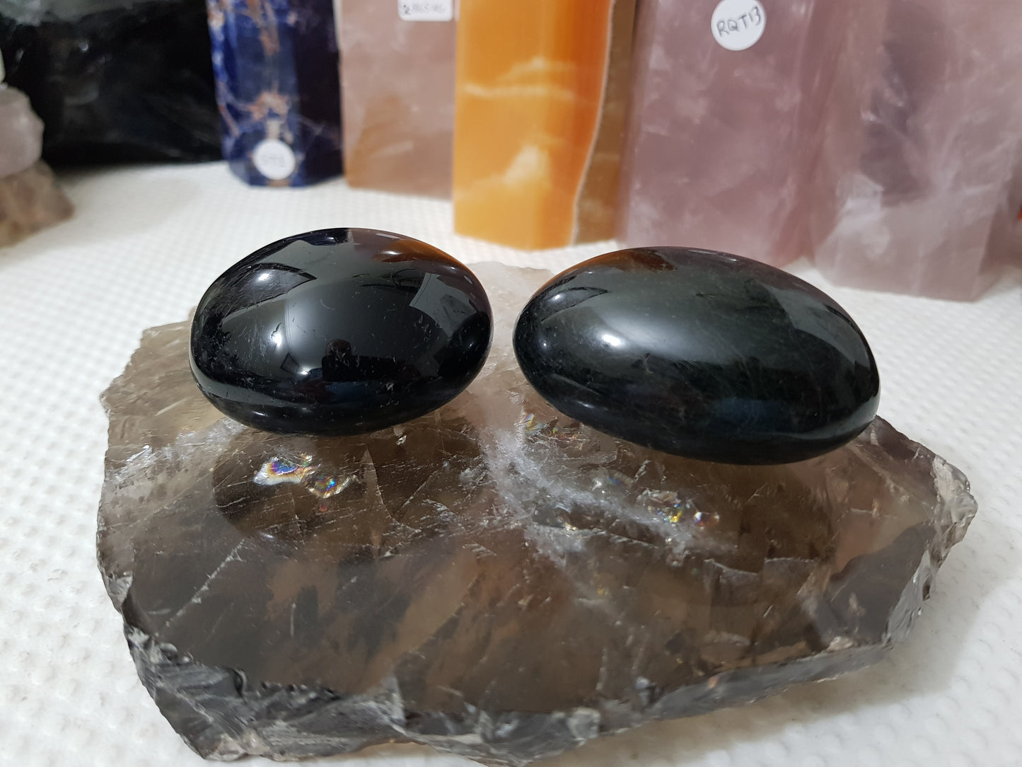 Black Tourmaline Crystal Palmstone