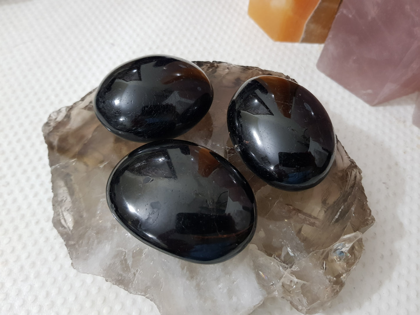 Black Tourmaline Crystal Palmstone