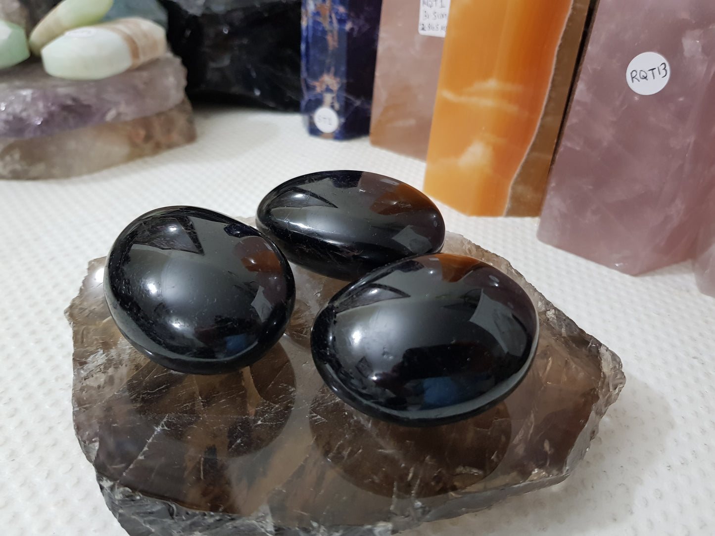 Black Tourmaline Crystal Palmstone