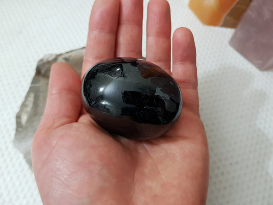 Black Tourmaline Palmstone - BTP1