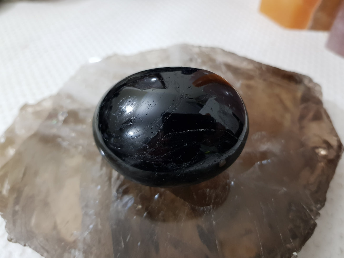 Black Tourmaline Palmstone - BTP2