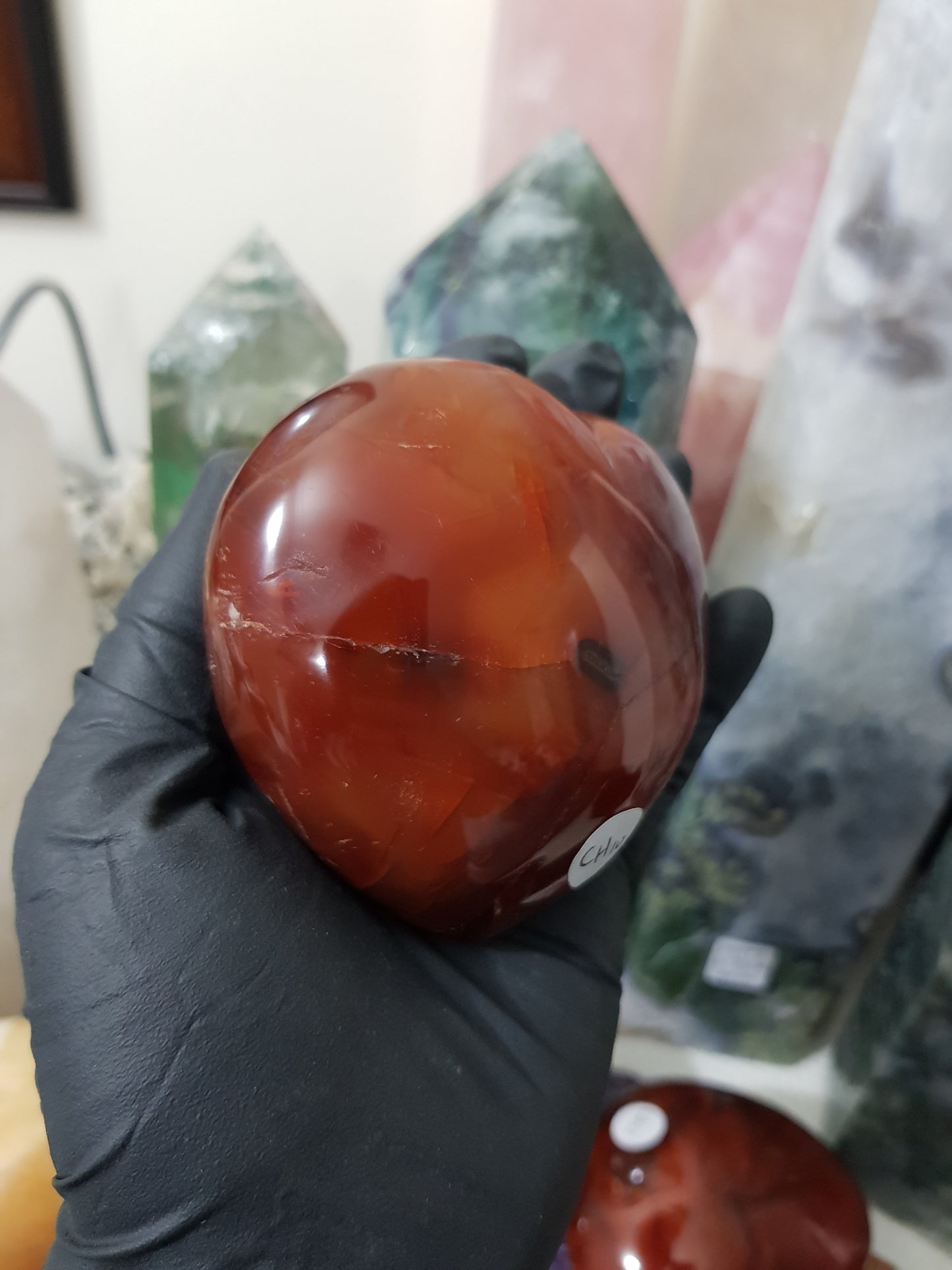 Carnelian Crystal Heart – CH10