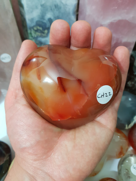 Carnelian Crystal Heart – CH22