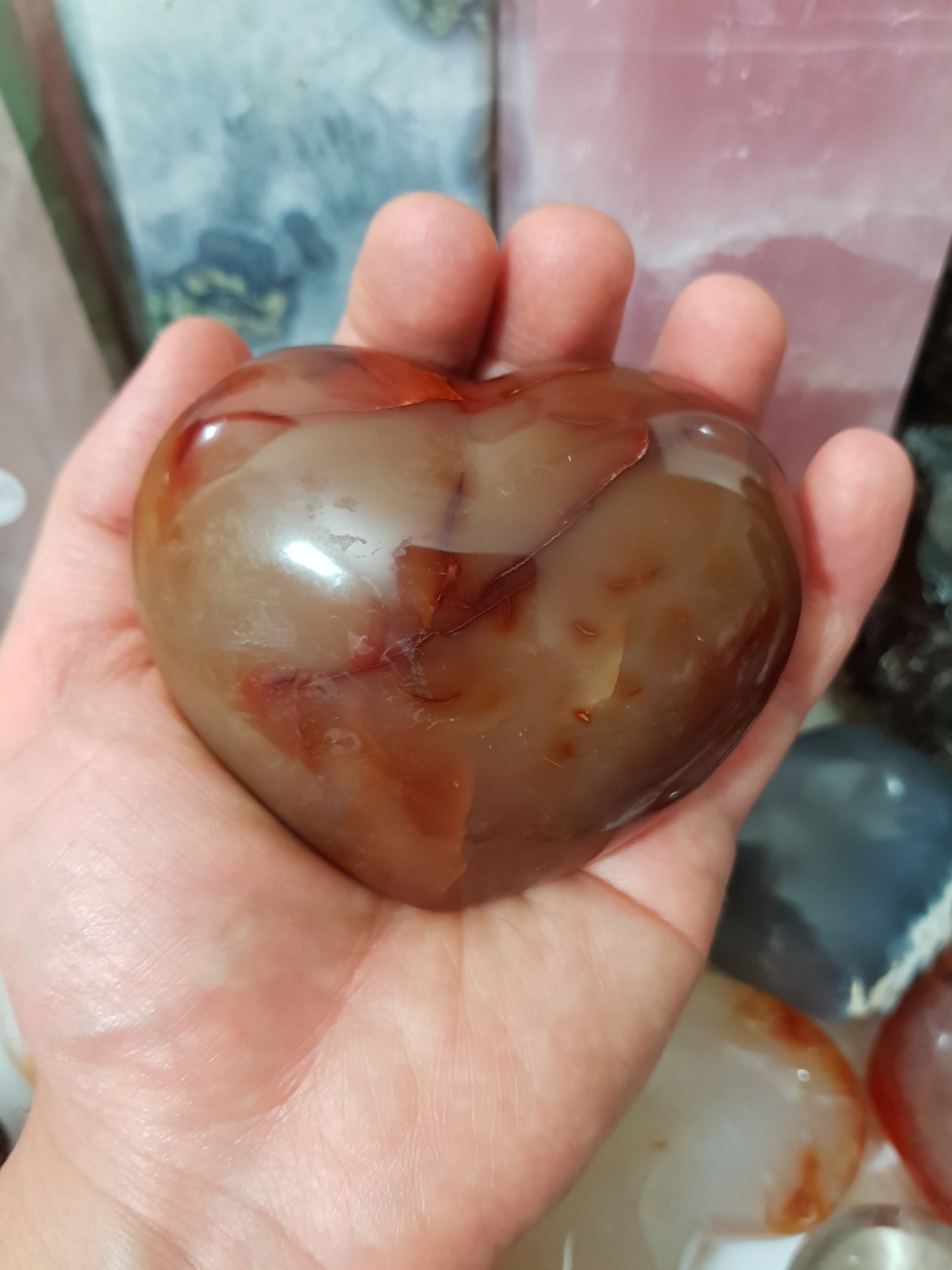 Carnelian Crystal Heart – CH22