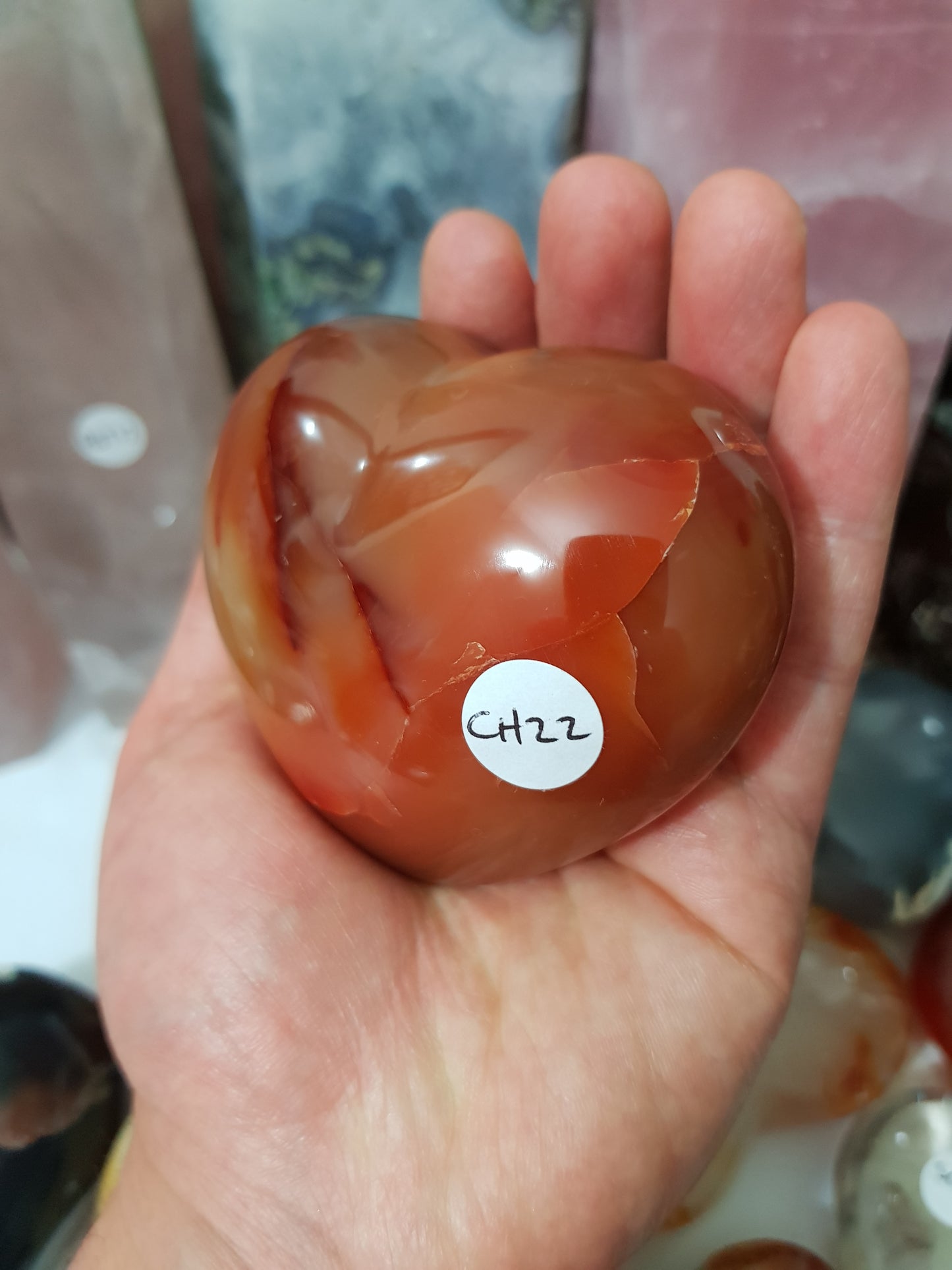 Carnelian Crystal Heart – CH22