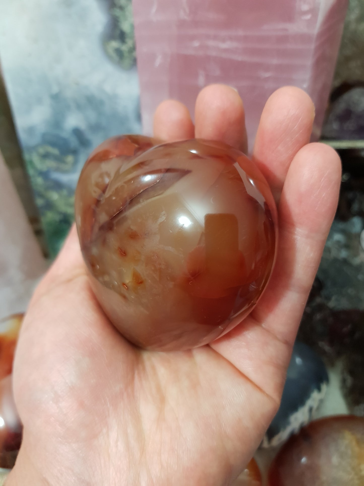 Carnelian Crystal Heart – CH22