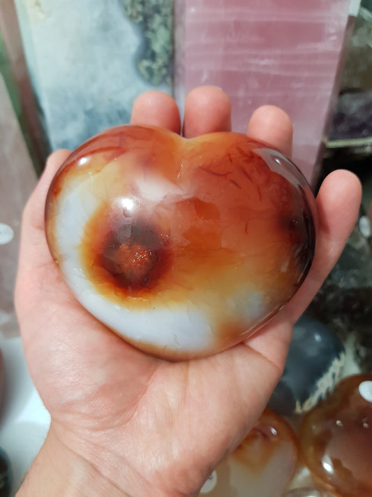 Carnelian Crystal Heart – CH24
