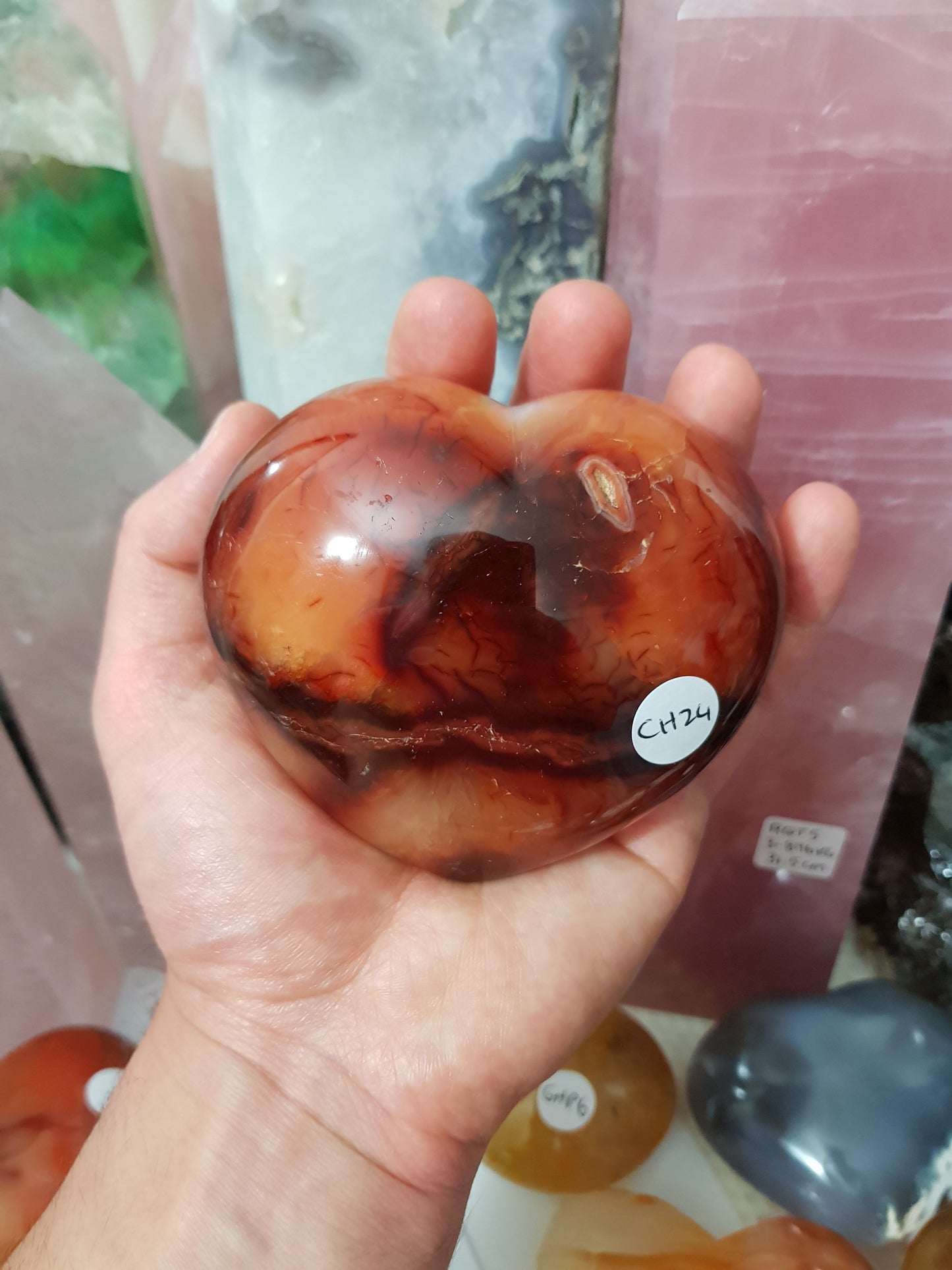 Carnelian Crystal Heart – CH24