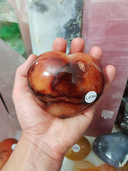 Carnelian Crystal Heart – CH24