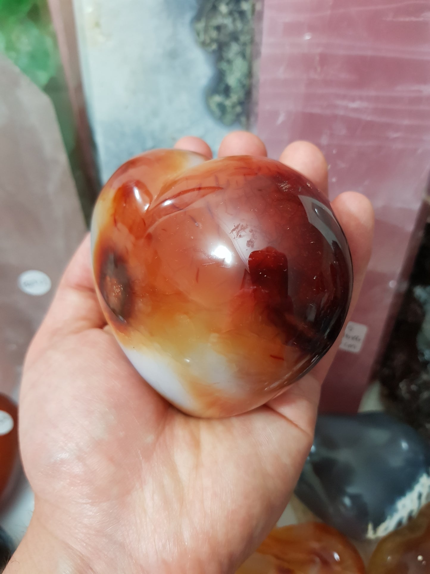 Carnelian Crystal Heart – CH24