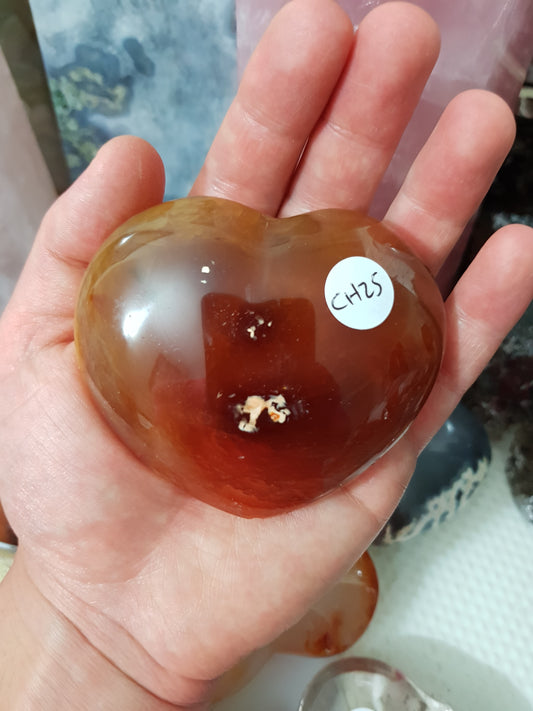 Carnelian Crystal Heart – CH25