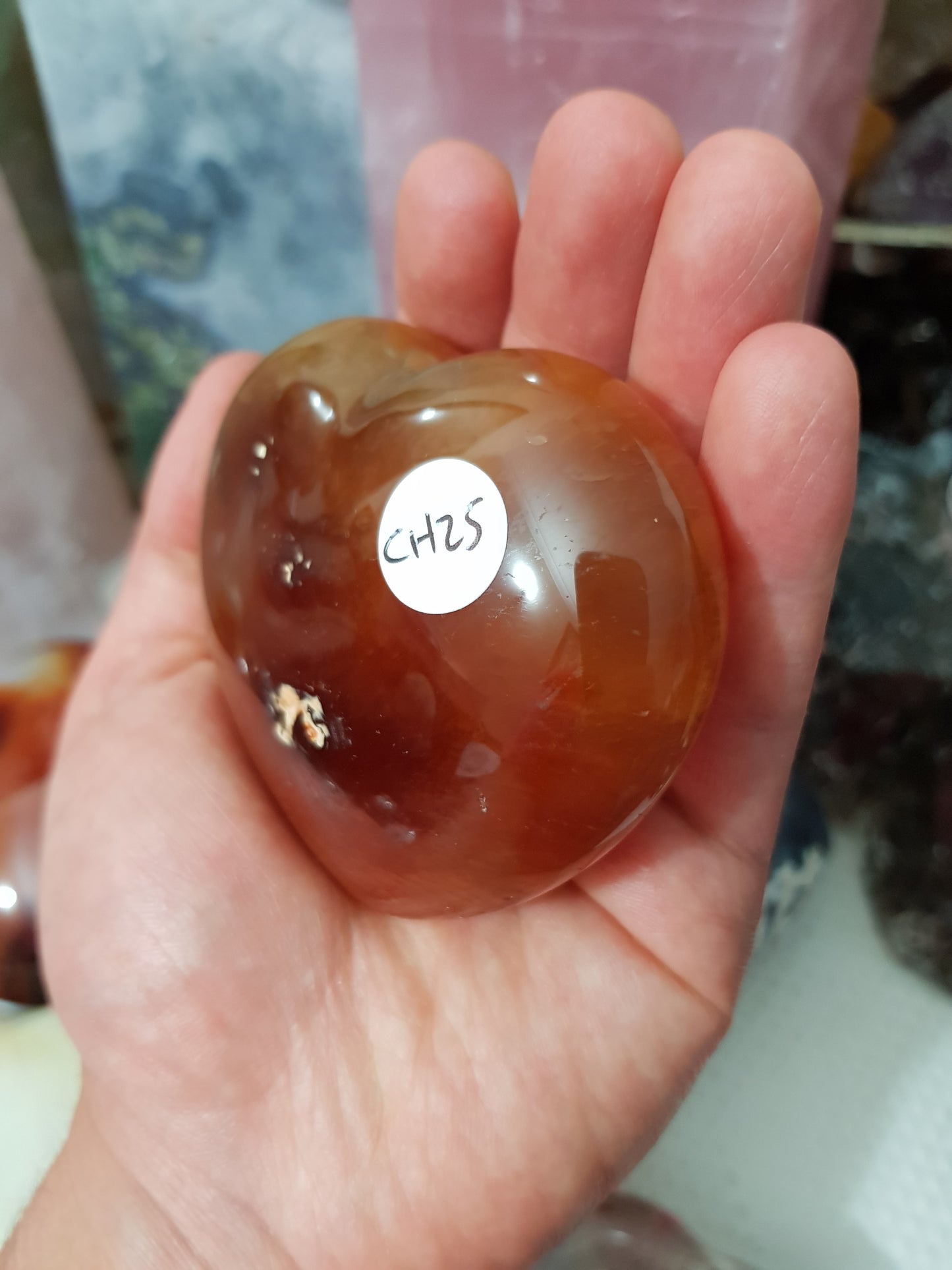 Carnelian Crystal Heart – CH25