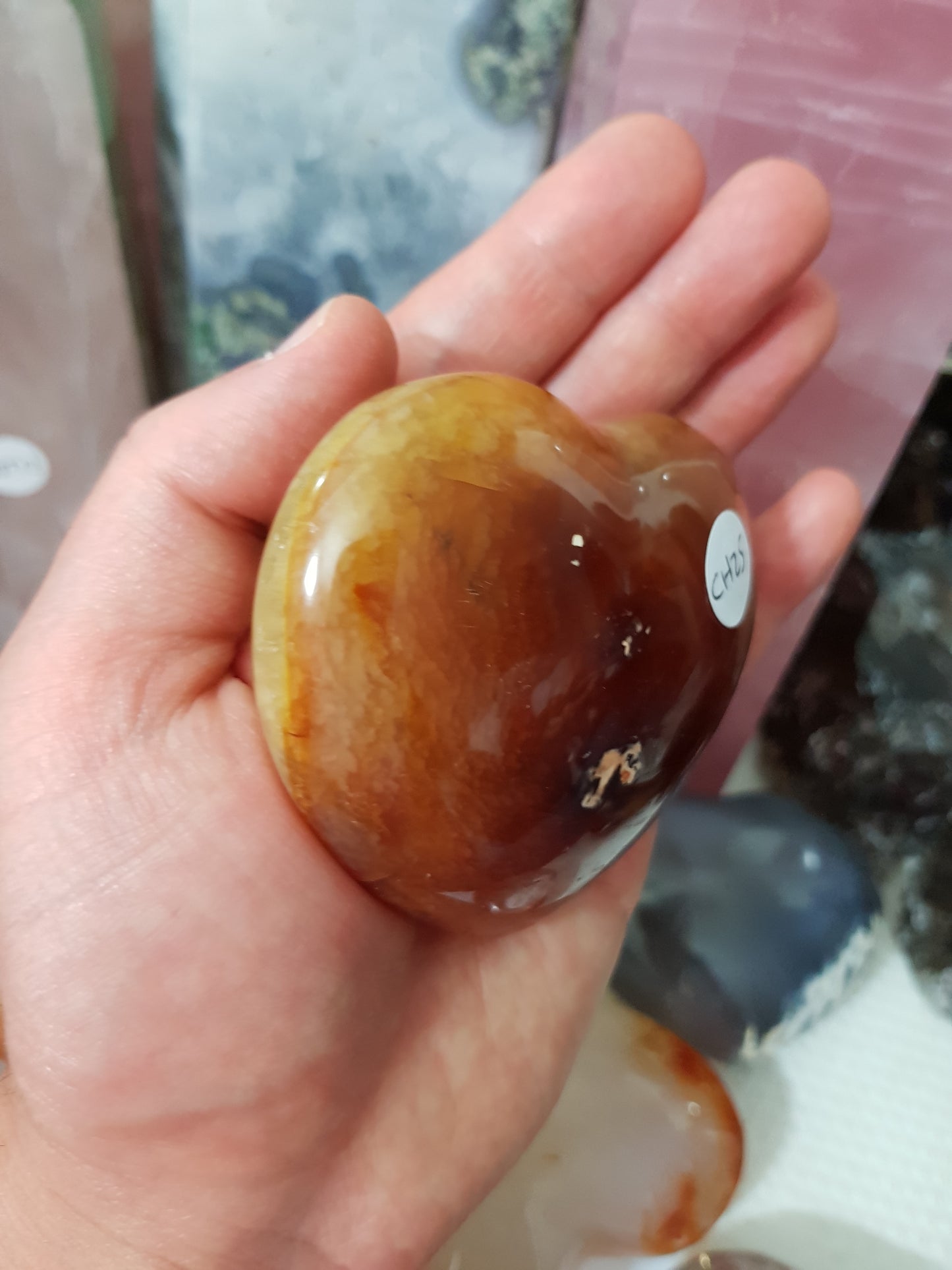 Carnelian Crystal Heart – CH25