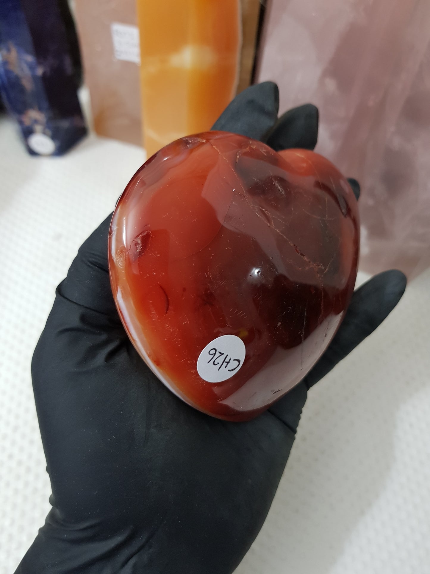Carnelian Crystal Heart – CH26
