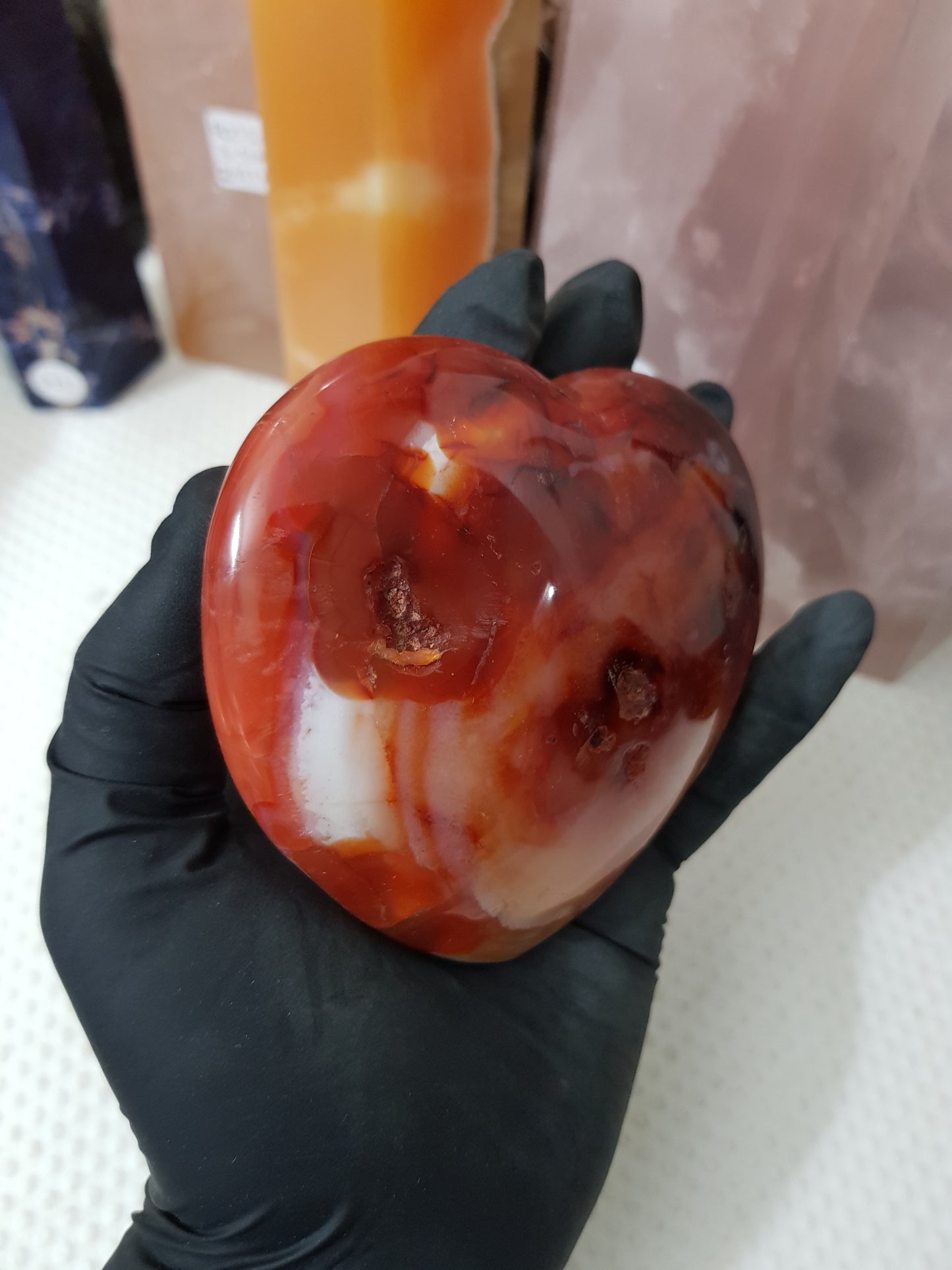 Carnelian Crystal Heart – CH26