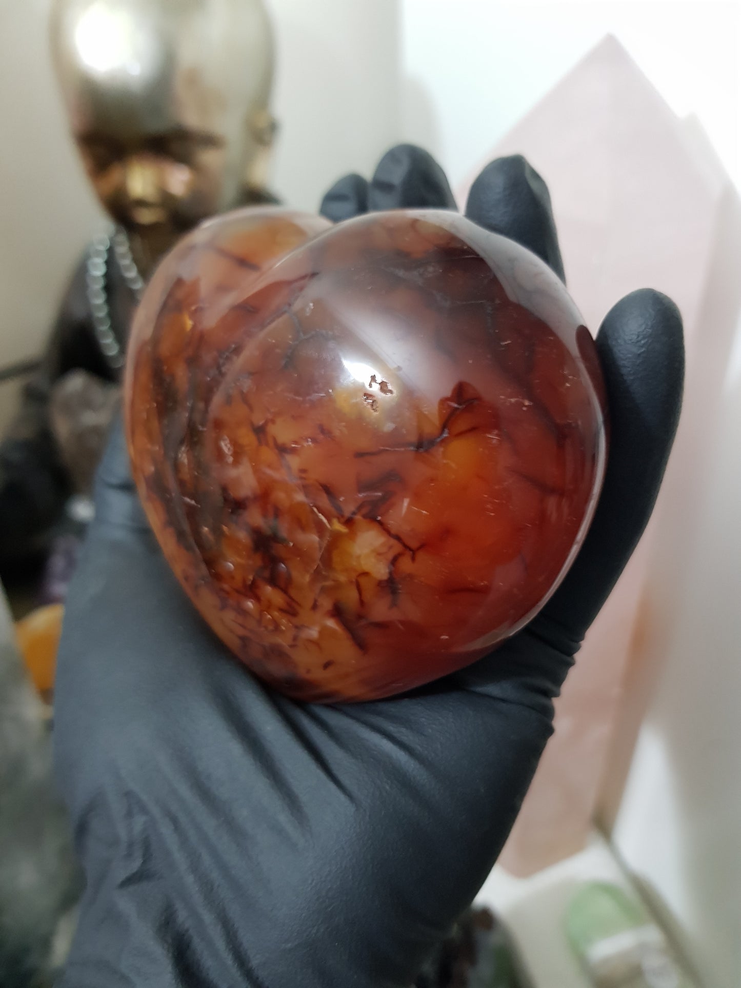 Carnelian Crystal Heart – CH9