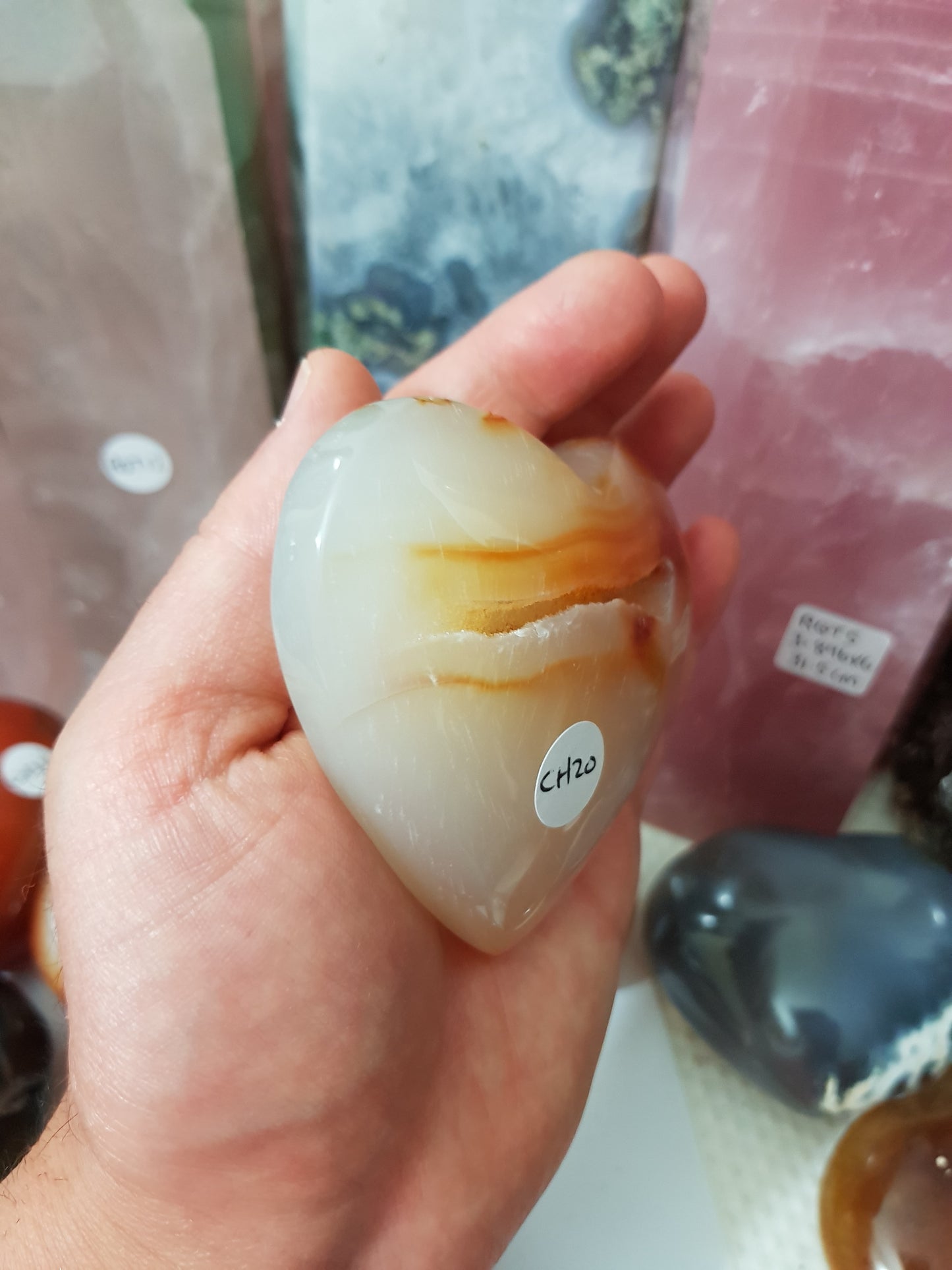 Carnelian Druzy Crystal Heart - CH20