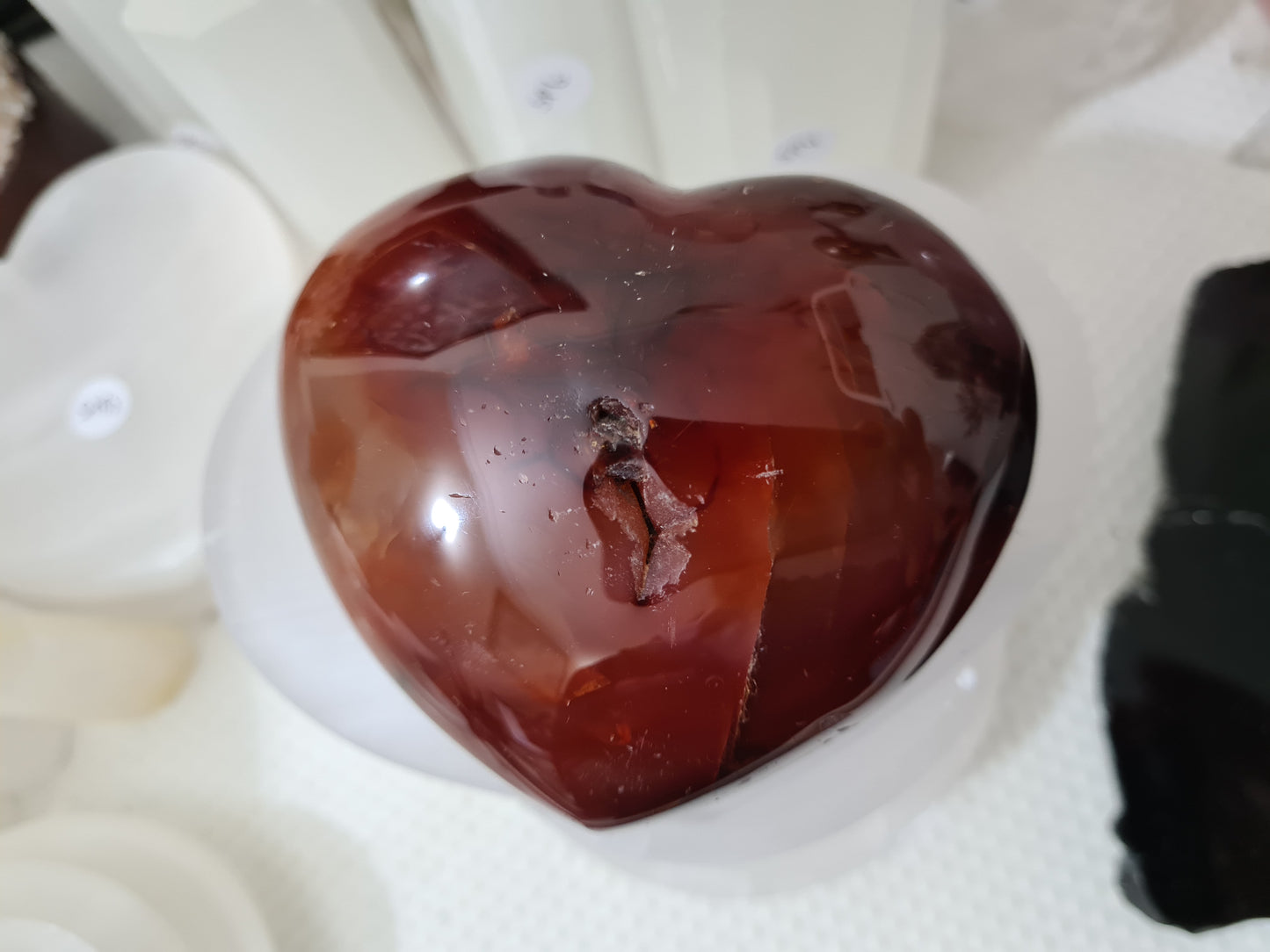 Carnelian Druzy Crystal Heart - CH2