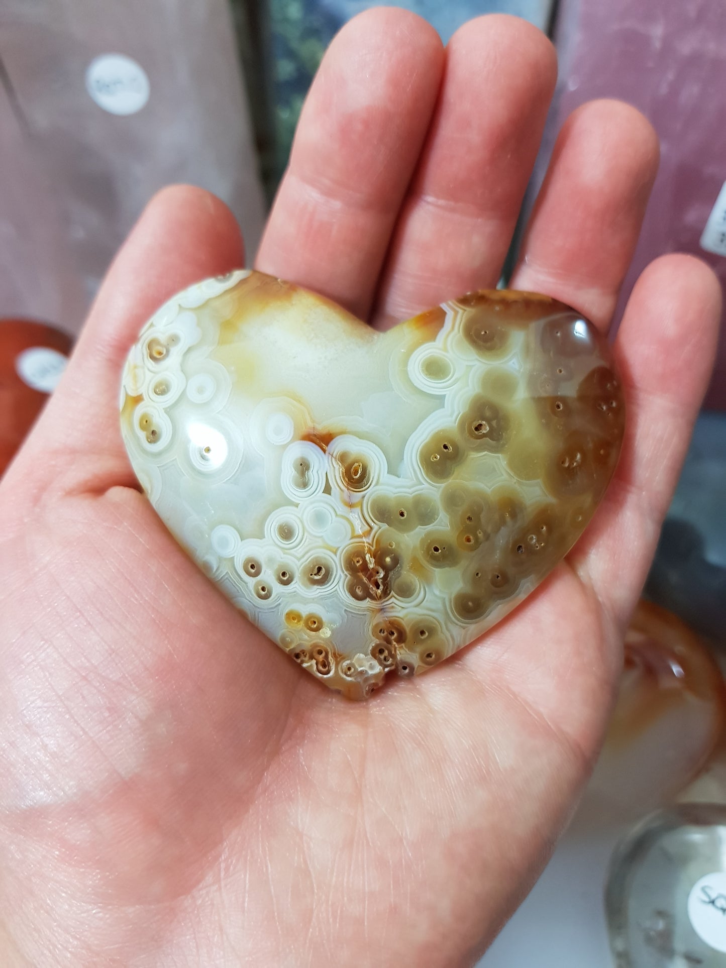 Carnelian Druzy Crystal Heart - CH21