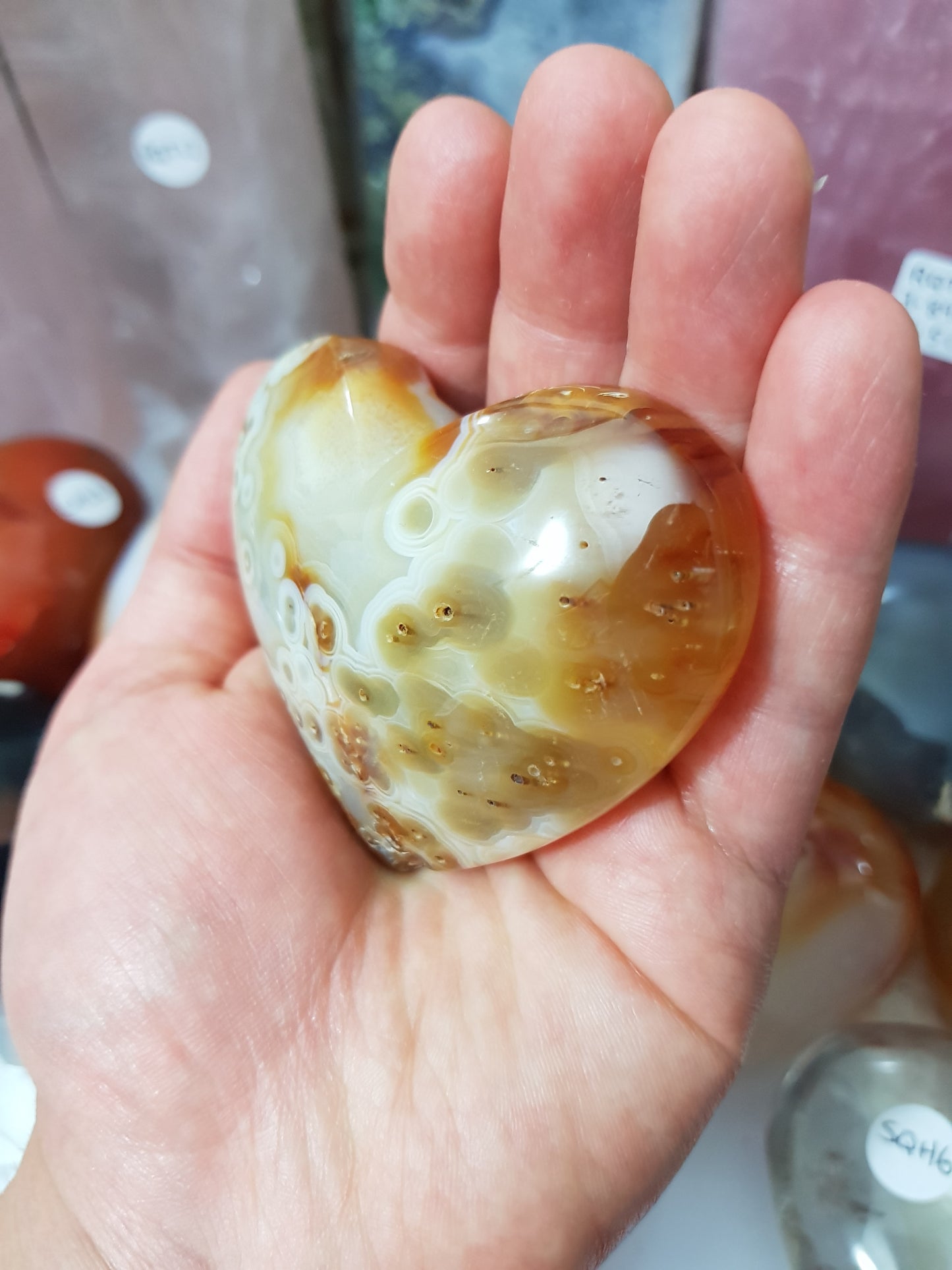 Carnelian Druzy Crystal Heart - CH21