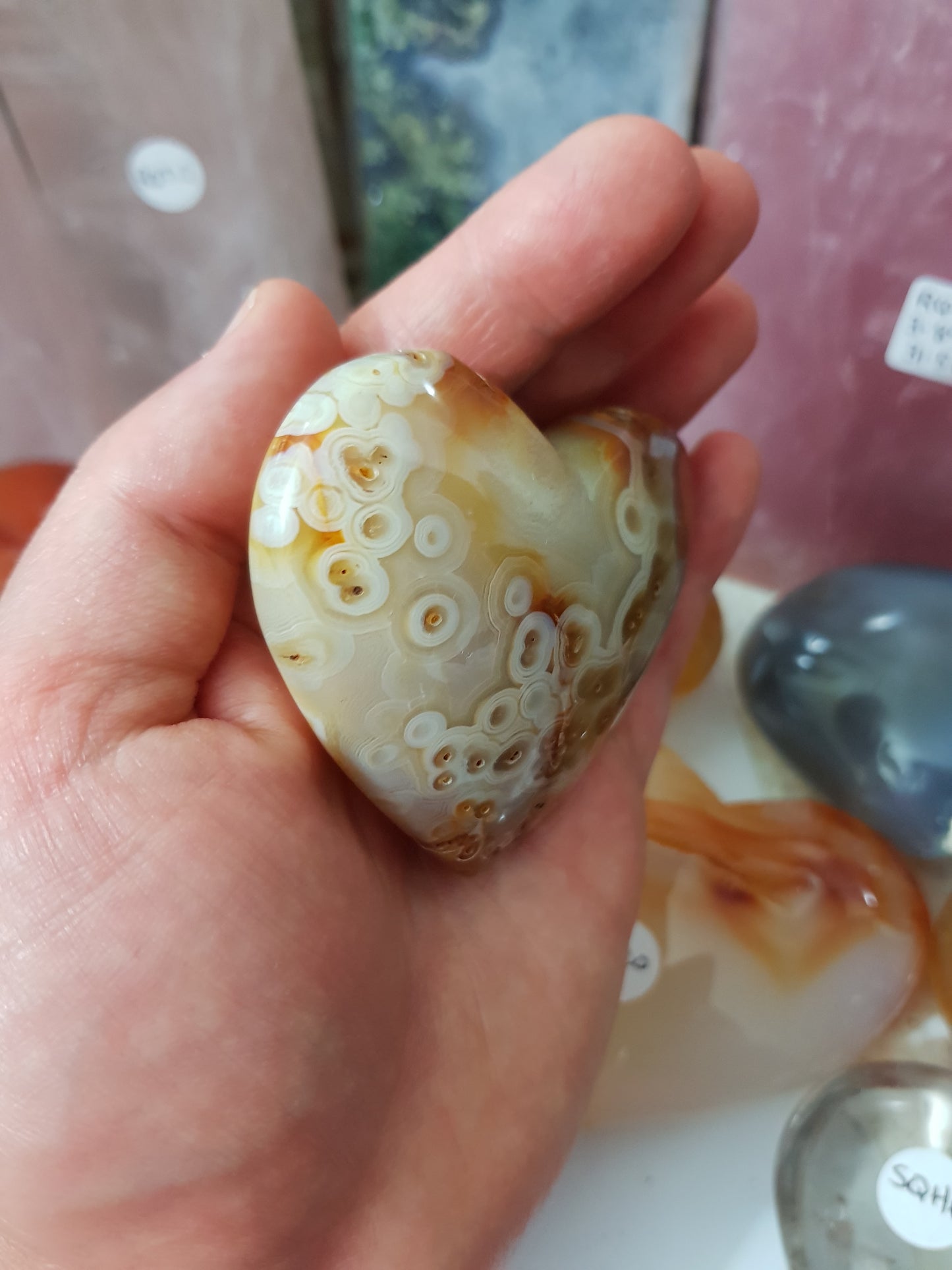 Carnelian Druzy Crystal Heart - CH21