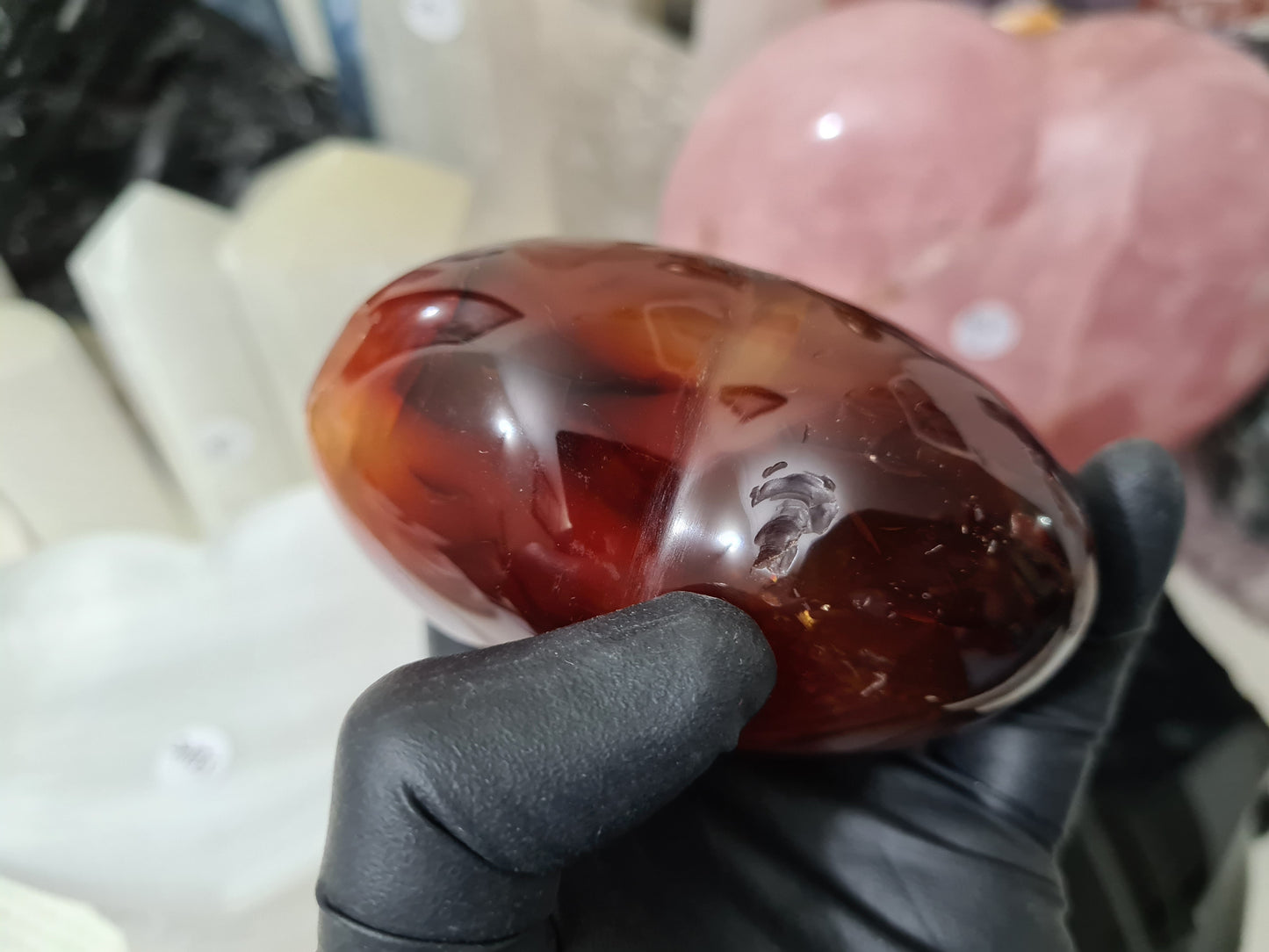 Carnelian Druzy Crystal Heart - CH2