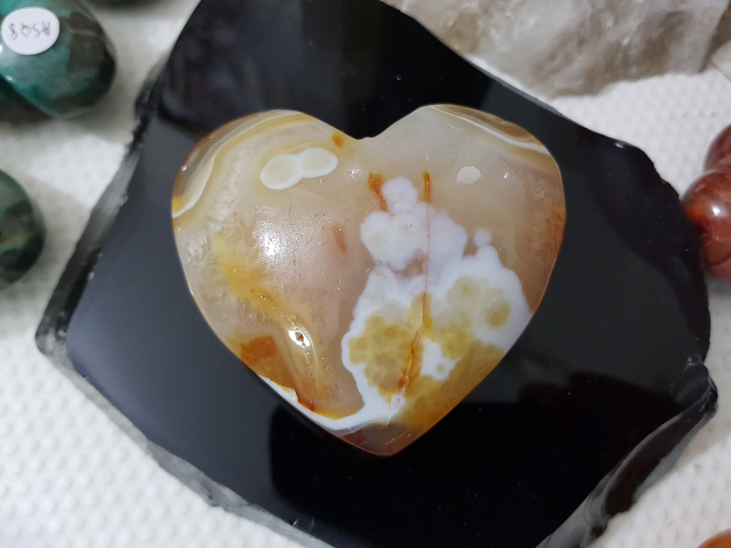 Carnelian Druzy Crystal Heart – CH7