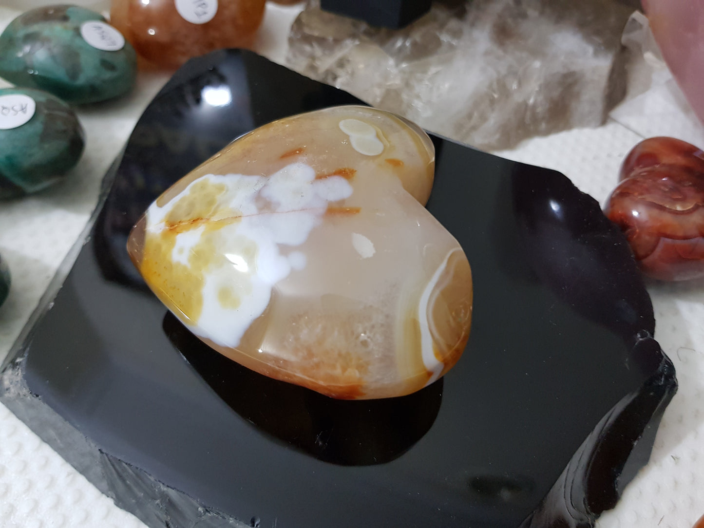Carnelian Druzy Crystal Heart – CH7