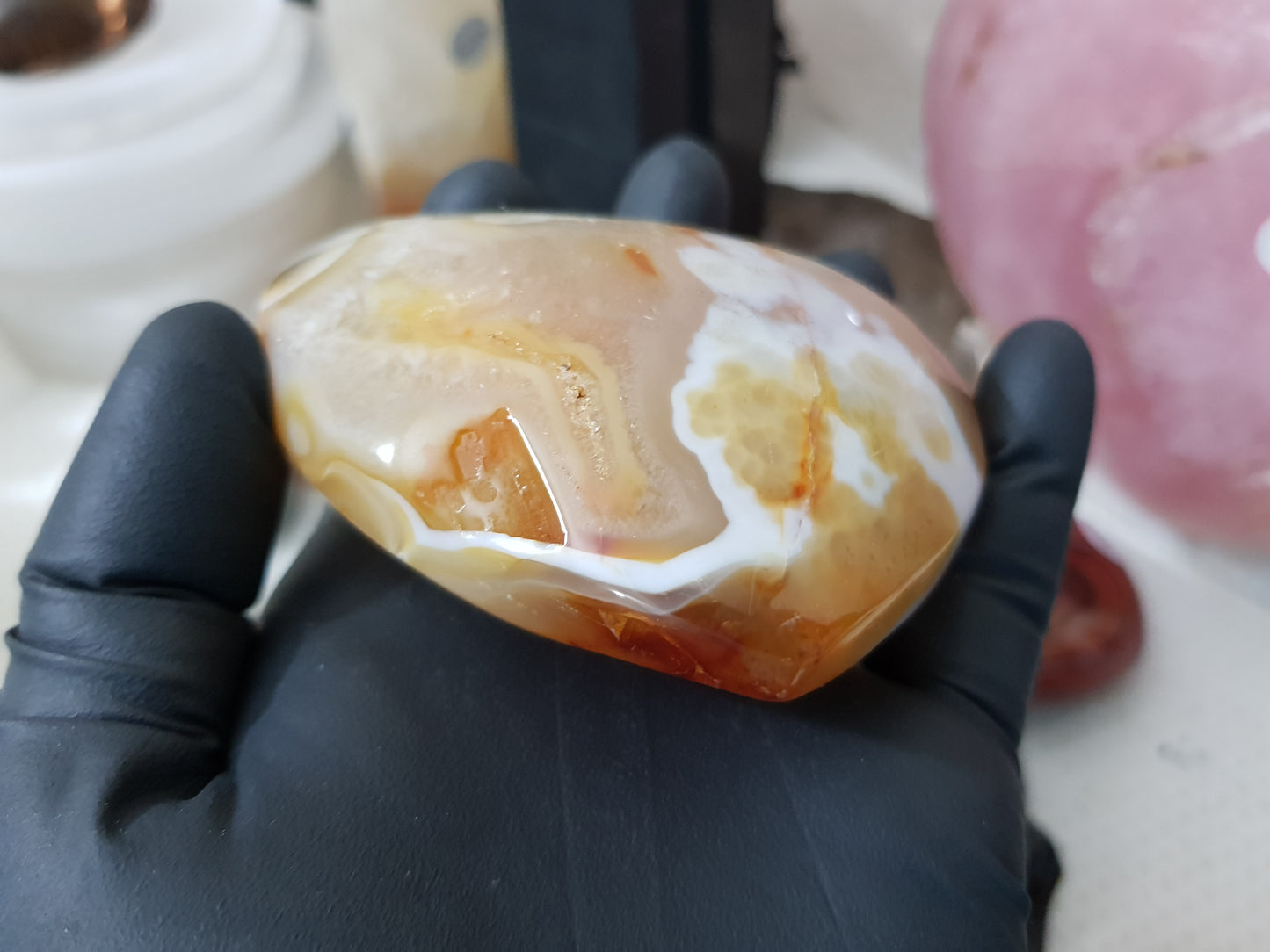 Carnelian Druzy Crystal Heart – CH7