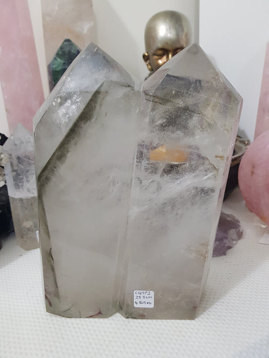 Clear Quartz Crystal Double Point – CQTP2