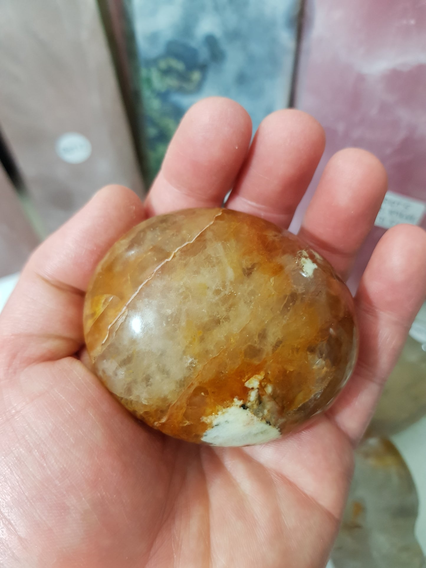 Golden Healer (Hematoid Quartz) Crystal Palmstone - GHP1