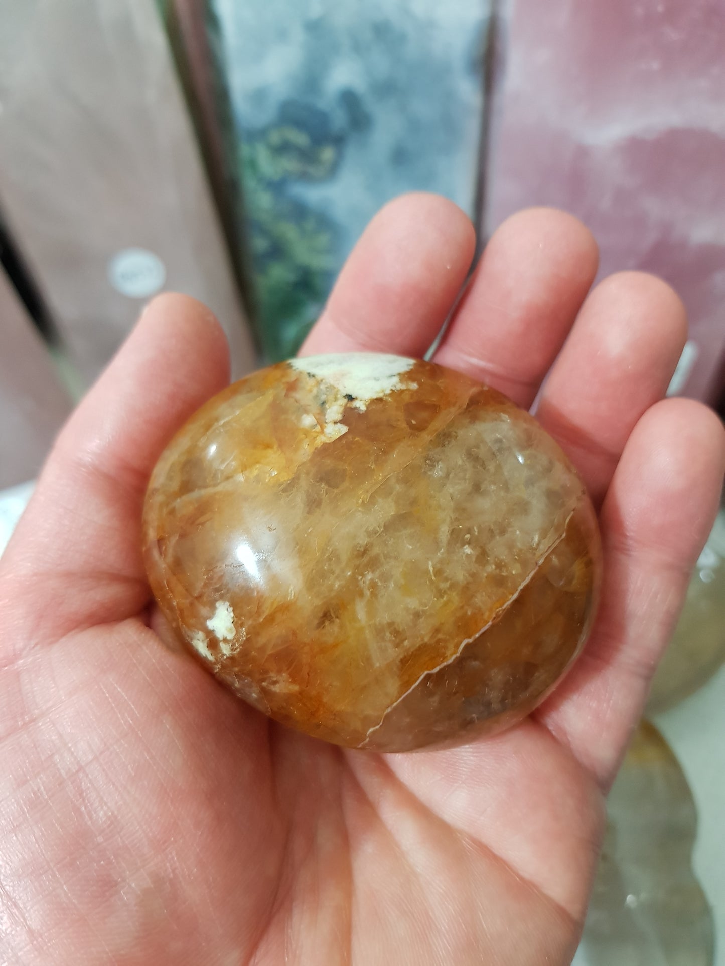 Golden Healer (Hematoid Quartz) Crystal Palmstone - GHP1