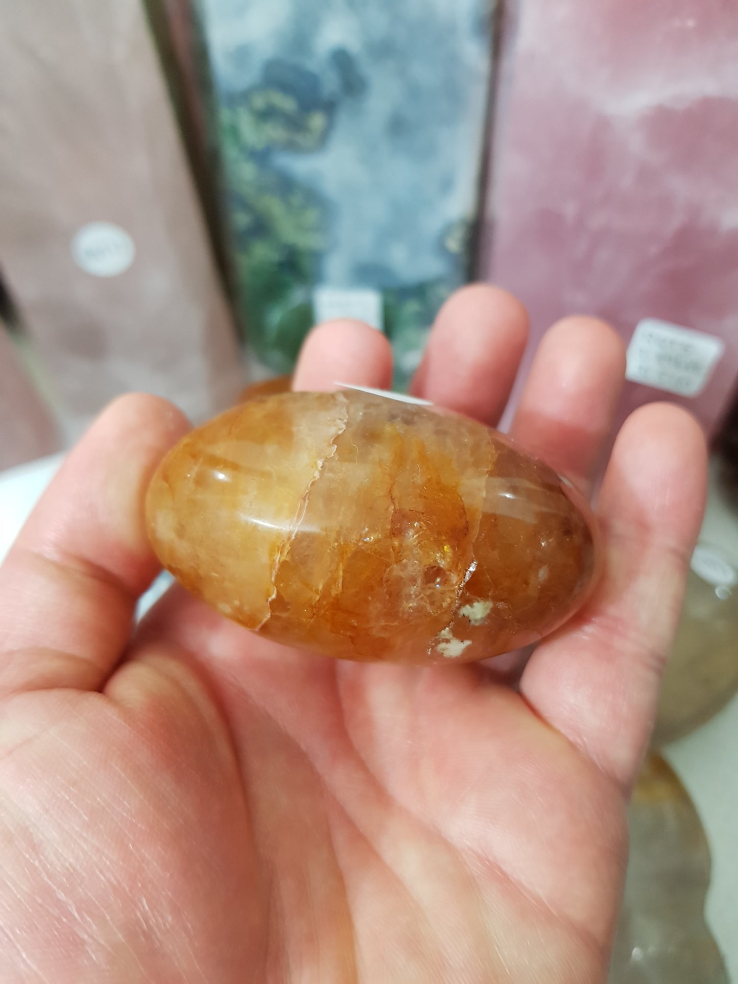 Golden Healer (Hematoid Quartz) Crystal Palmstone - GHP1