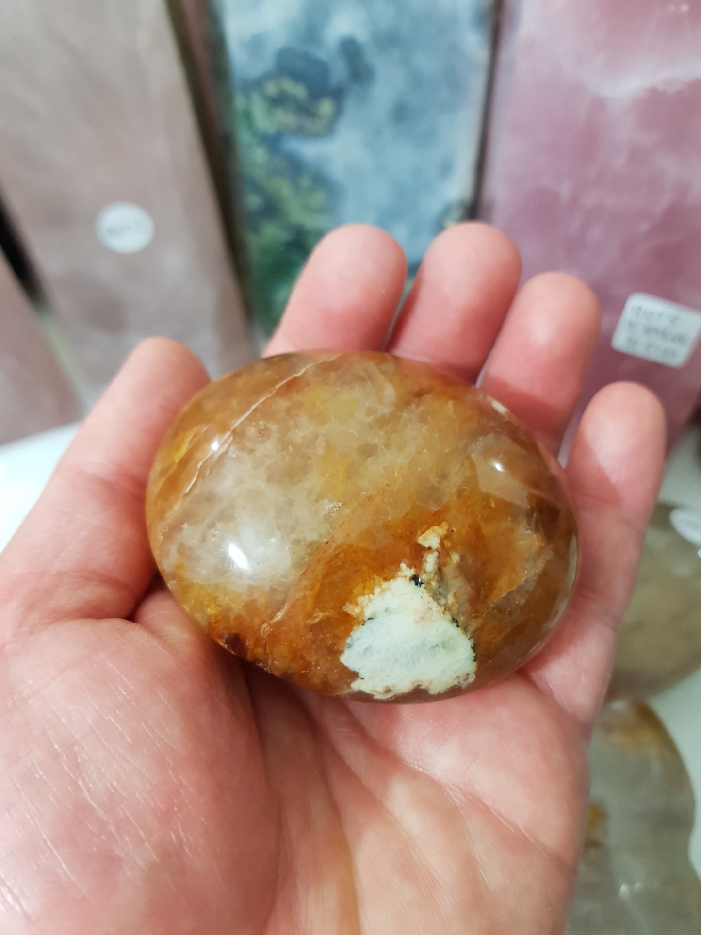Golden Healer (Hematoid Quartz) Crystal Palmstone - GHP1