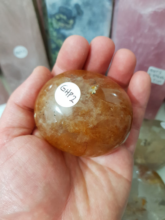 Golden Healer (Hematoid Quartz) Crystal Palmstone - GHP2