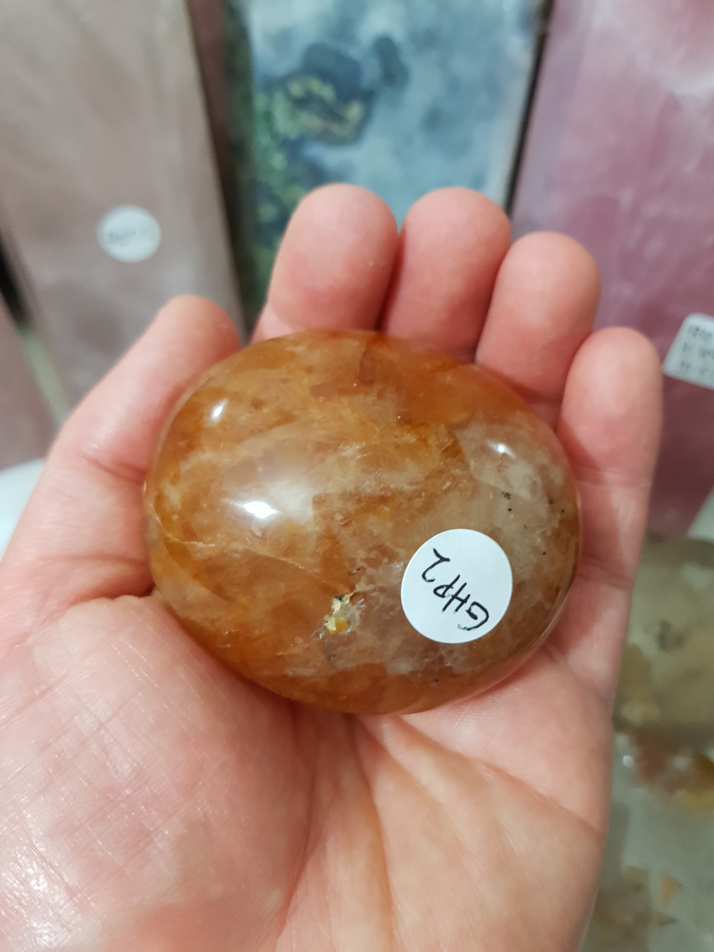 Golden Healer (Hematoid Quartz) Crystal Palmstone - GHP2