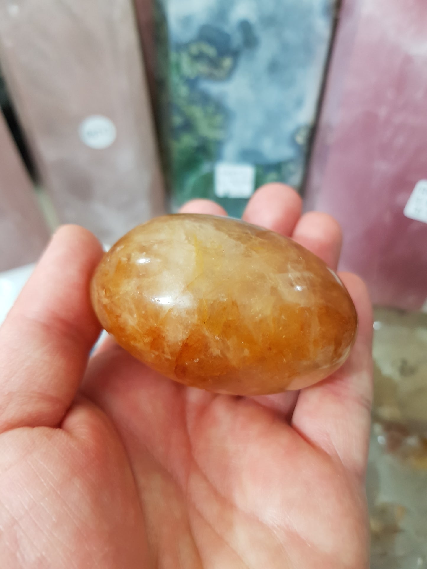 Golden Healer (Hematoid Quartz) Crystal Palmstone - GHP2