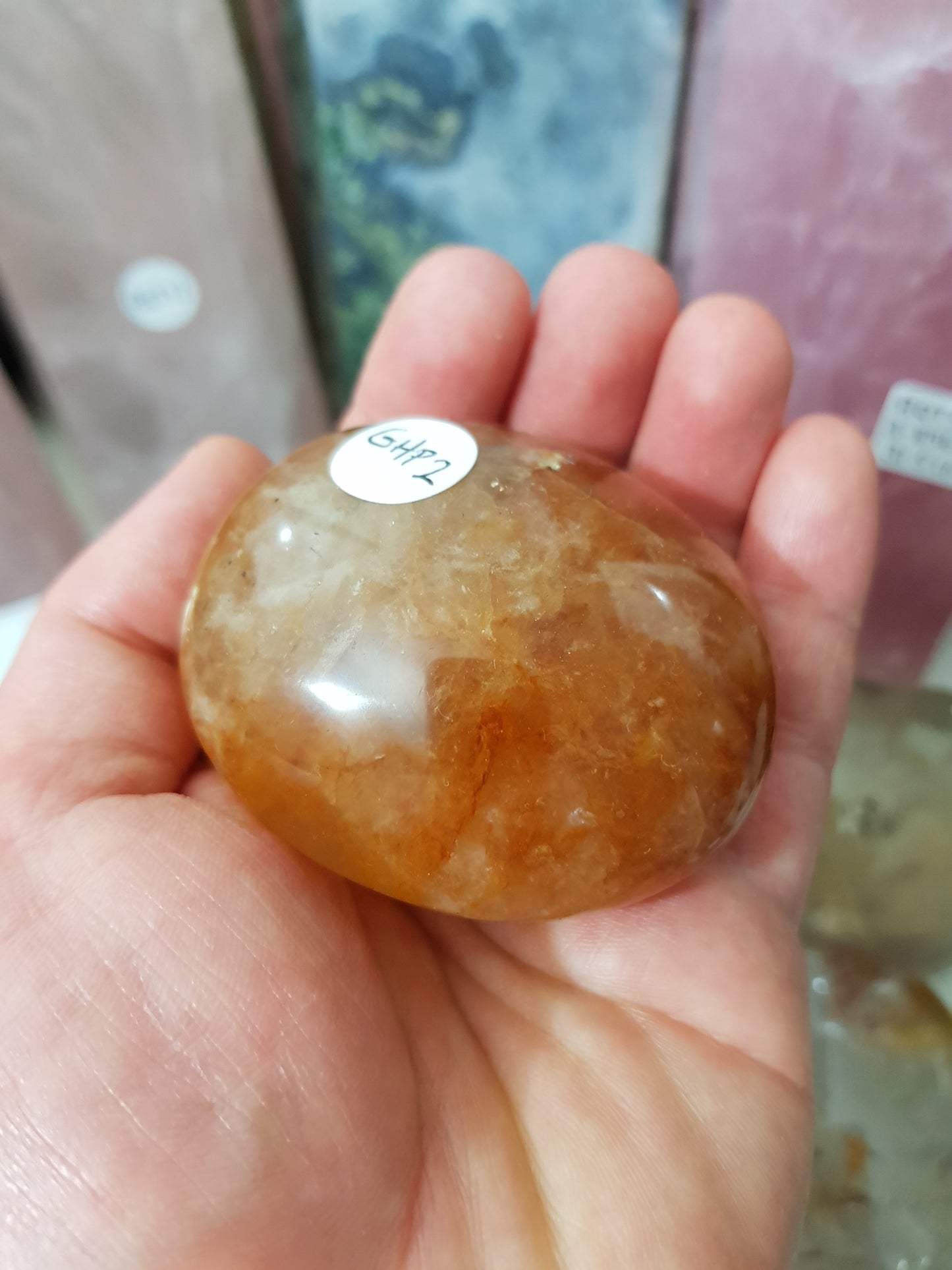 Golden Healer (Hematoid Quartz) Crystal Palmstone - GHP2