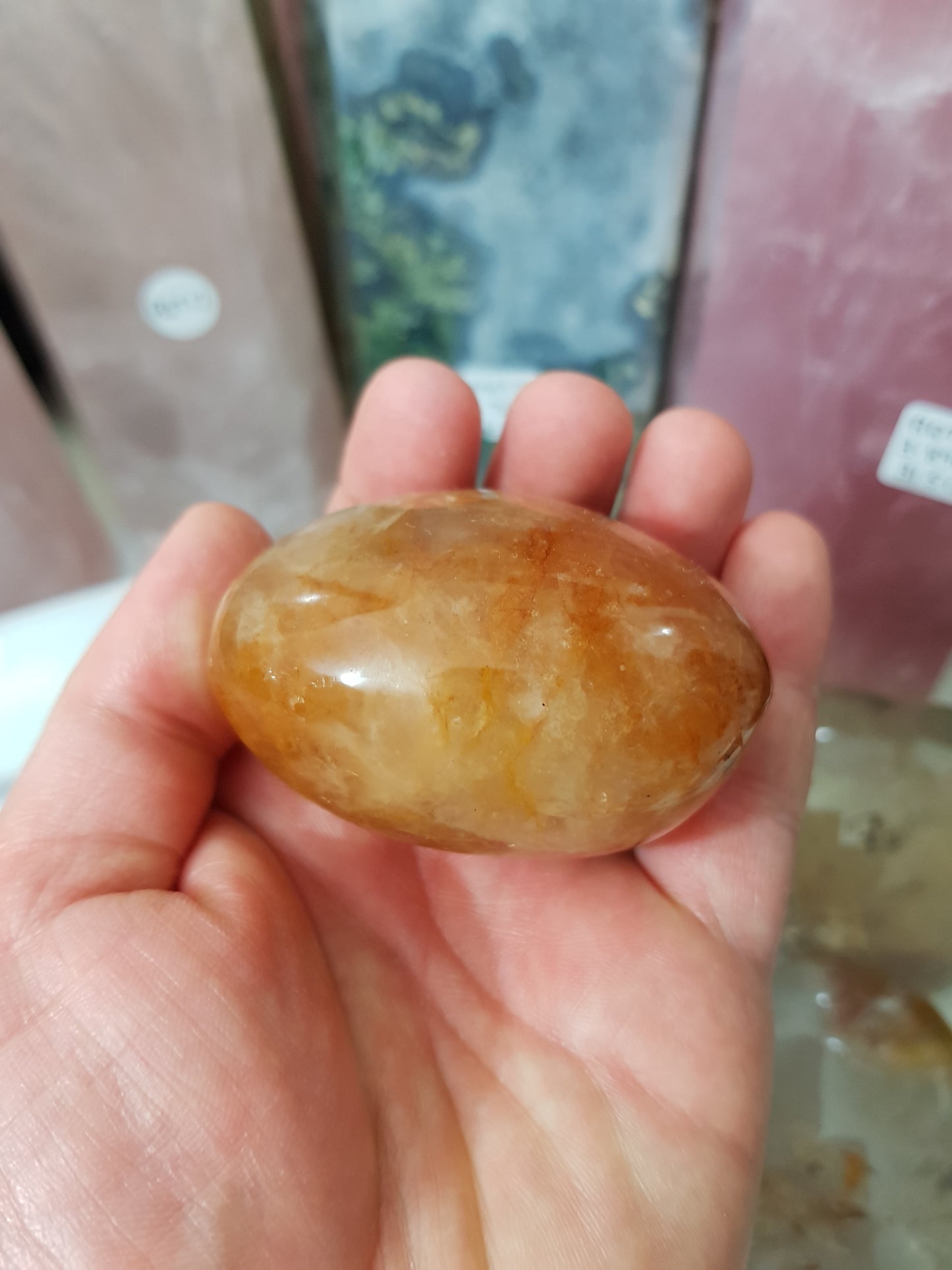 Golden Healer (Hematoid Quartz) Crystal Palmstone - GHP2